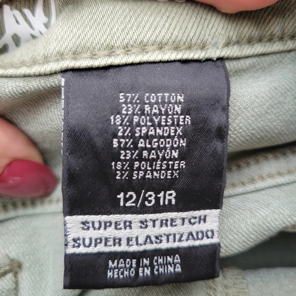 Mossimo Supply Co Olive Mid Rise Jegging 12 - Picture 8 of 8